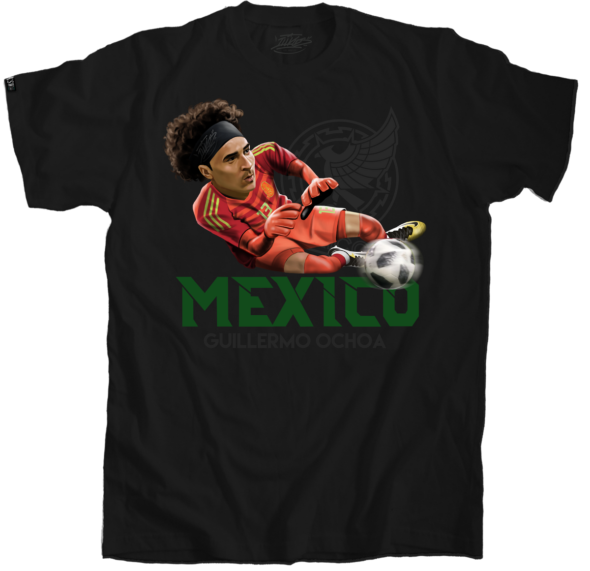 New Mens Adidas Guillermo Ochoa Mexico World Cup T-Shirt Black/White 2XL 