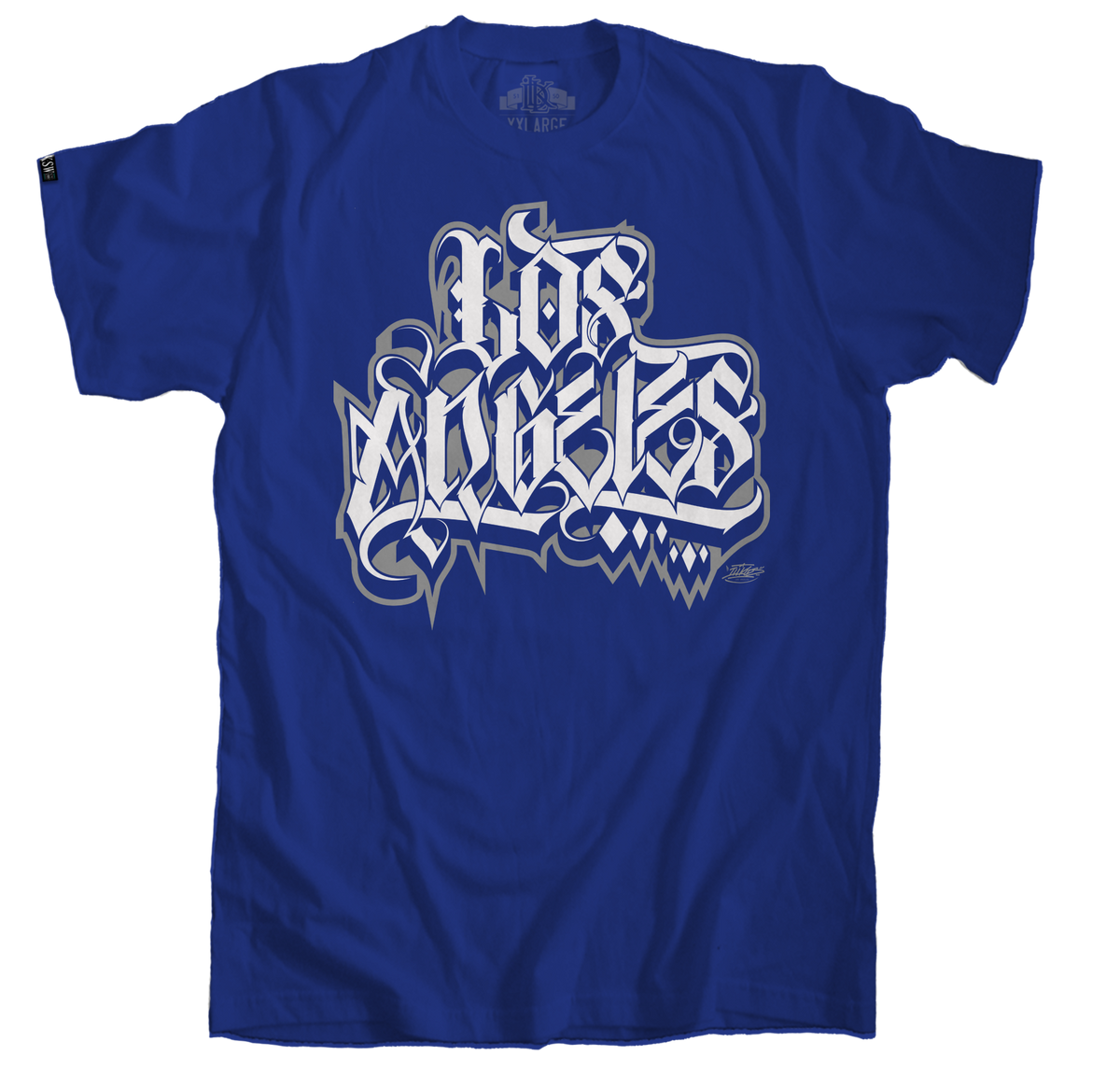 Los Angeles Handstyle - Blue & White Raglan