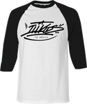 Black and white baseball tee, baseball t-shirt